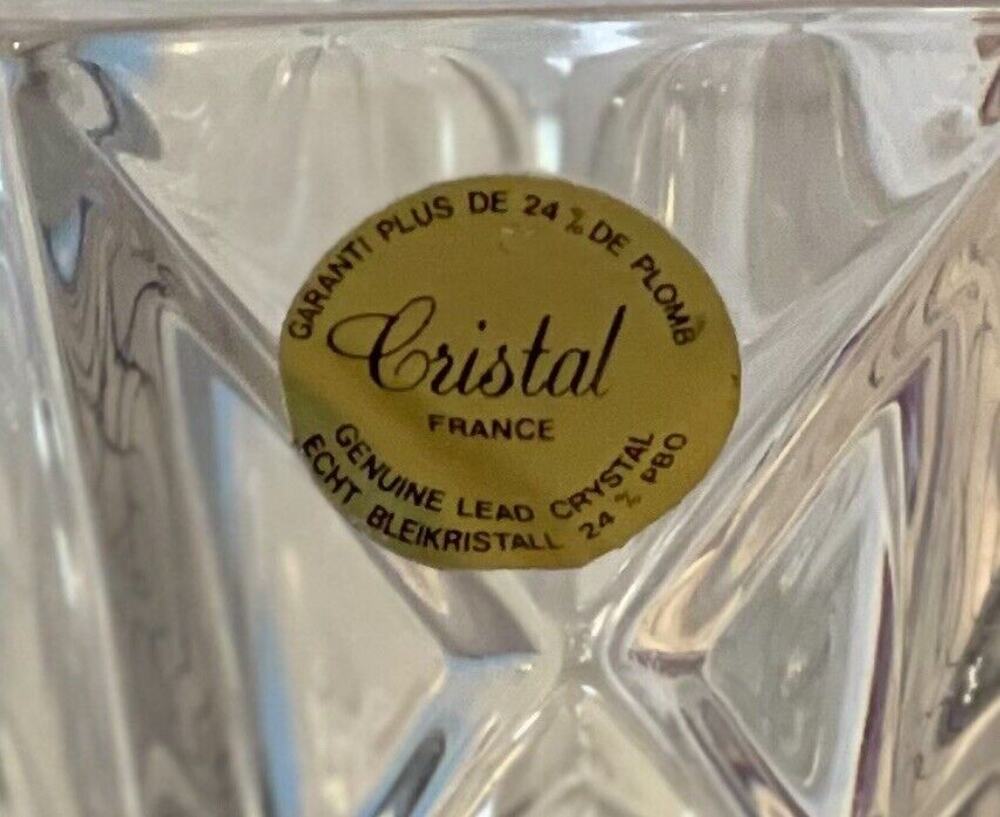 Cristal d’ARQUES France - Garanti Plus De 24% Genuine Lead Crystal Vase 4.5”